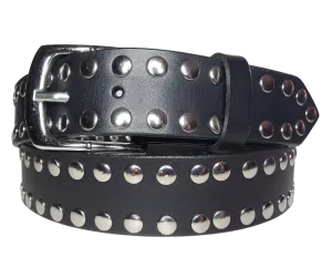The "Slash" Studded Leather Belt