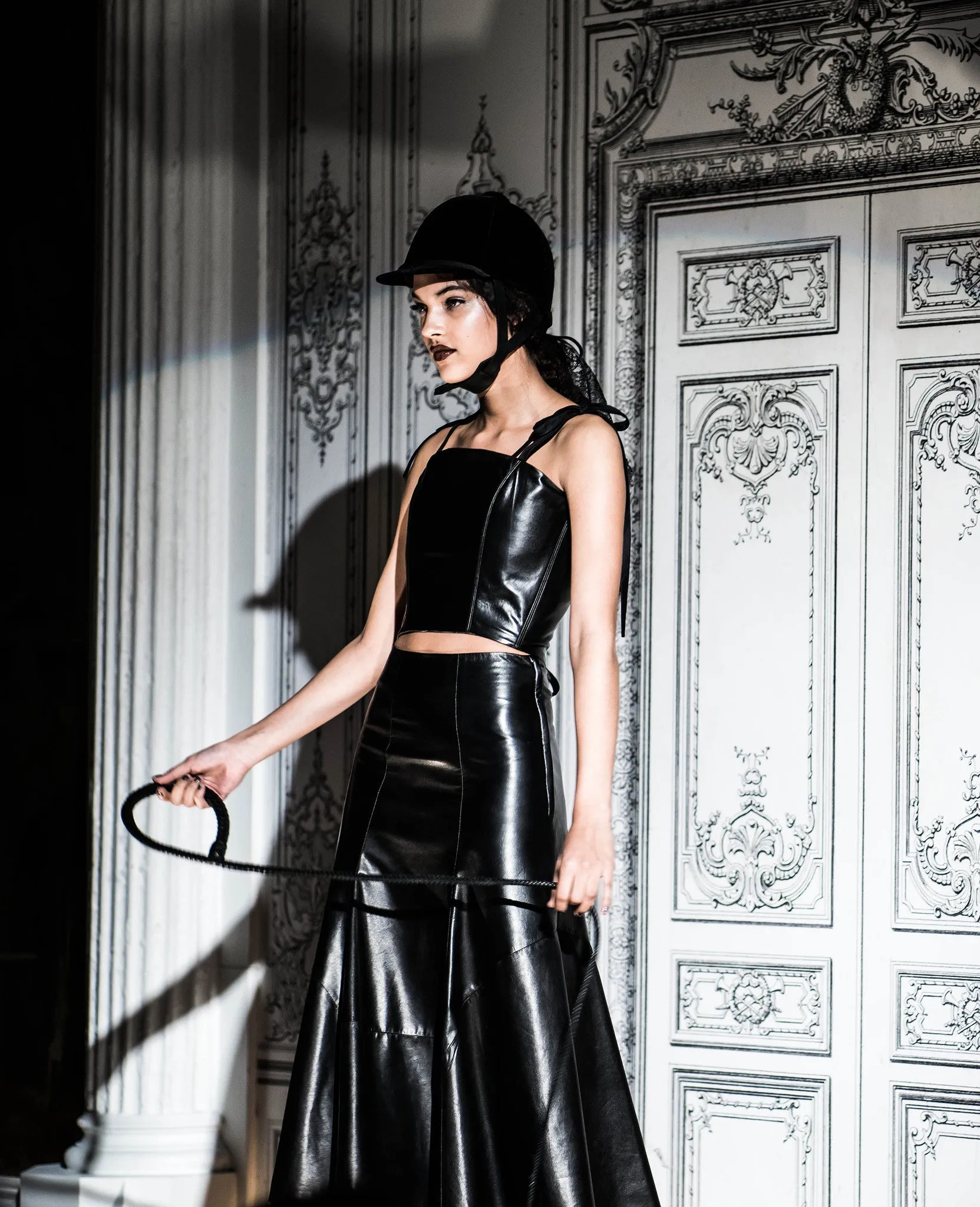 The Rebel Leather Bustier & Leather Skirt