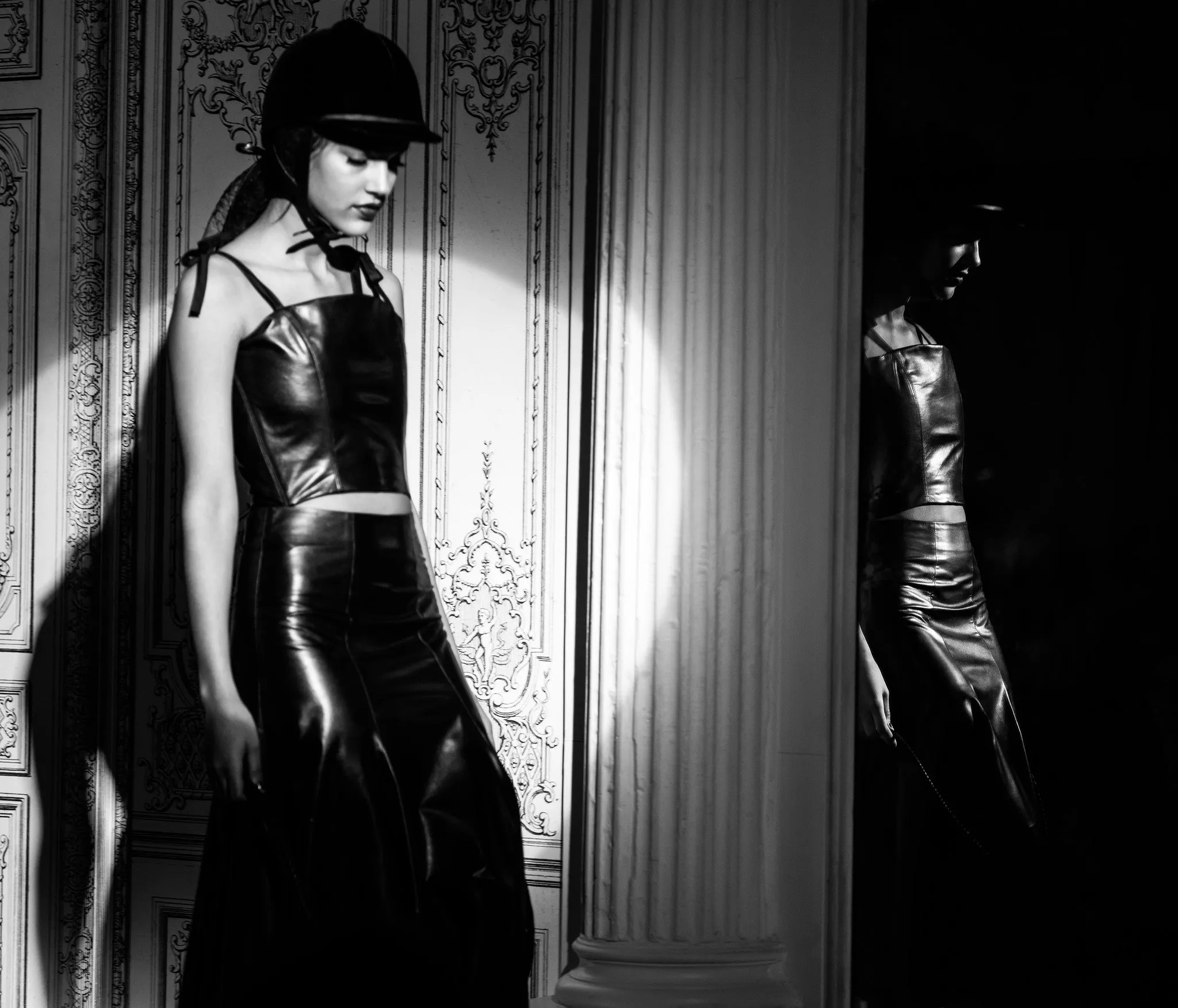 The Rebel Leather Bustier & Leather Skirt