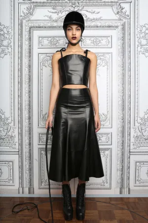 The Rebel Leather Bustier & Leather Skirt