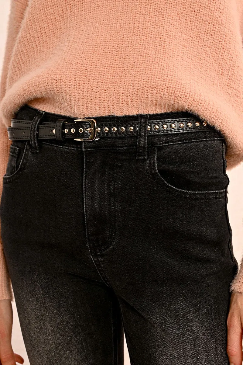 THIN, STUDDED BELT