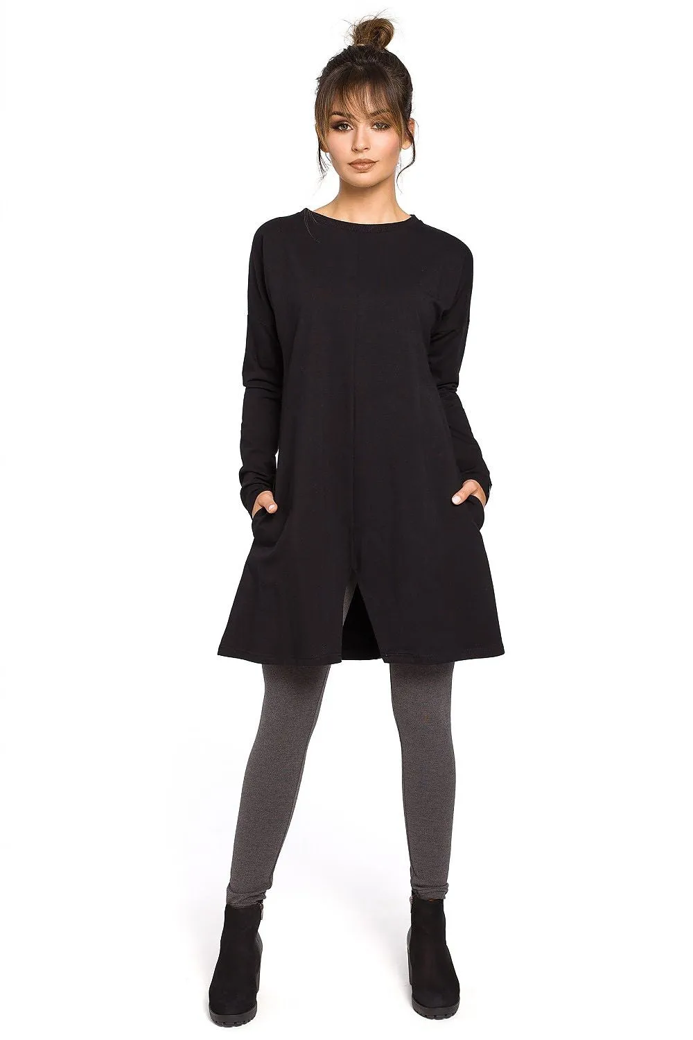 Trapeze Cut Long Sleeve Tunic