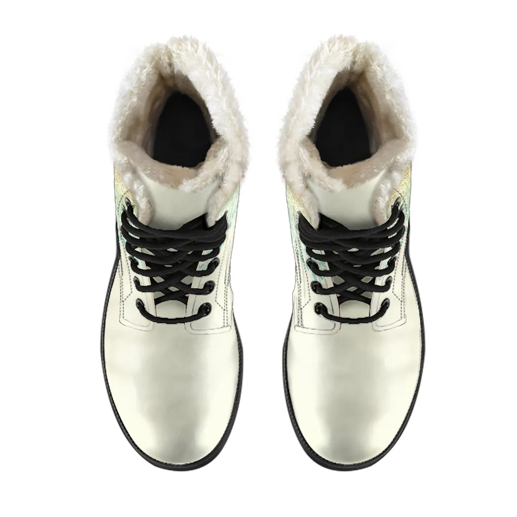 Tree Of Life Faux Fur Eco-Friendly Leather Boots