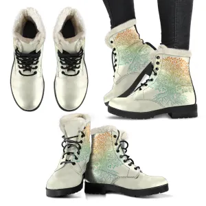 Tree Of Life Faux Fur Eco-Friendly Leather Boots