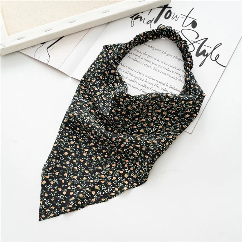 Triangle Printed Bohemian Headbands Hair Scarf Without Clips and Elastic