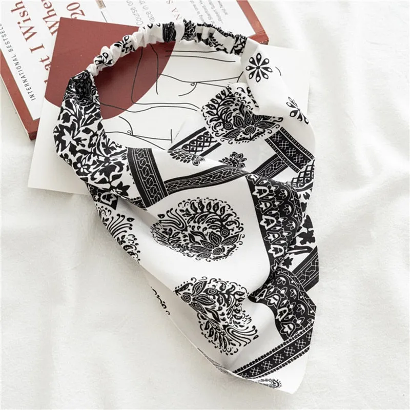 Triangle Printed Bohemian Headbands Hair Scarf Without Clips and Elastic