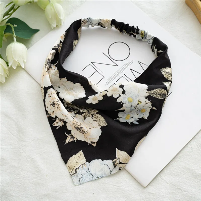 Triangle Printed Bohemian Headbands Hair Scarf Without Clips and Elastic