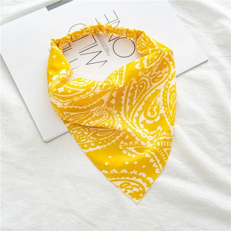 Triangle Printed Bohemian Headbands Hair Scarf Without Clips and Elastic