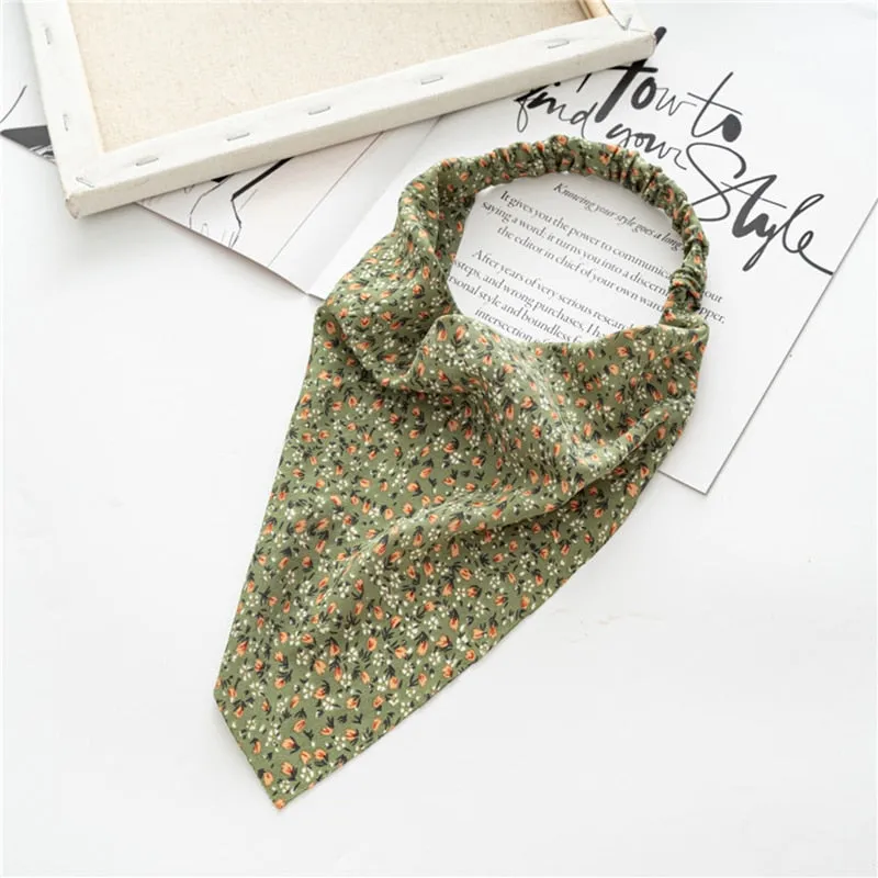 Triangle Printed Bohemian Headbands Hair Scarf Without Clips and Elastic