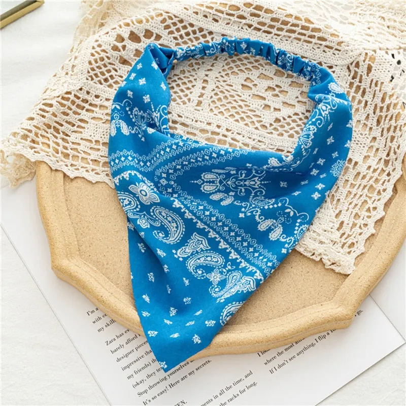 Triangle Printed Bohemian Headbands Hair Scarf Without Clips and Elastic