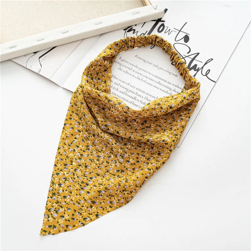Triangle Printed Bohemian Headbands Hair Scarf Without Clips and Elastic