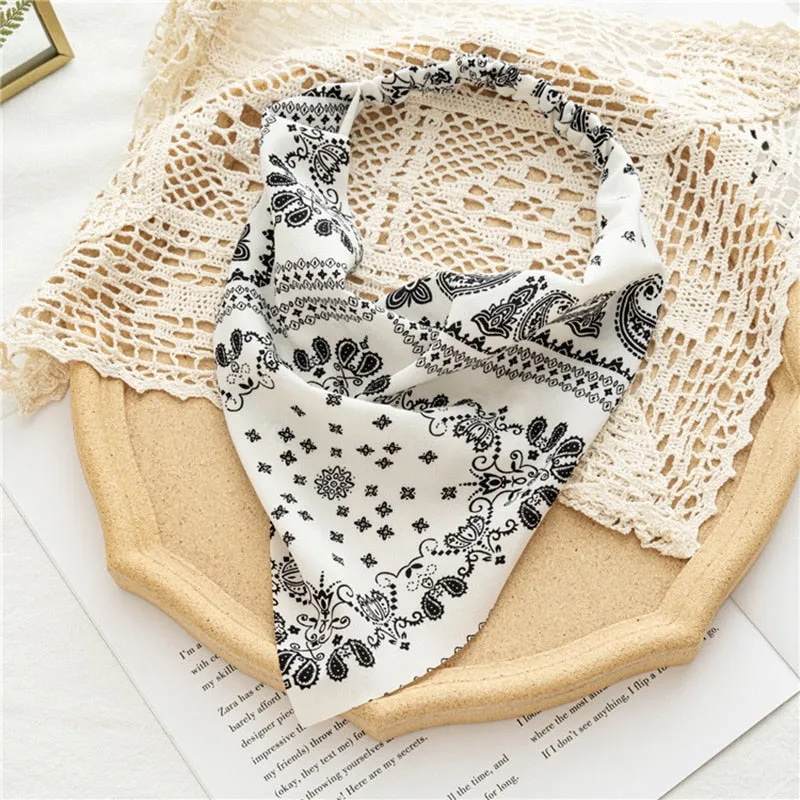 Triangle Printed Bohemian Headbands Hair Scarf Without Clips and Elastic