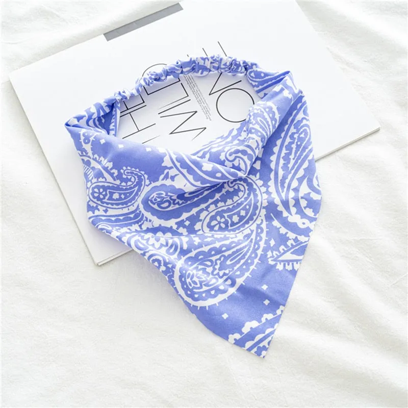 Triangle Printed Bohemian Headbands Hair Scarf Without Clips and Elastic