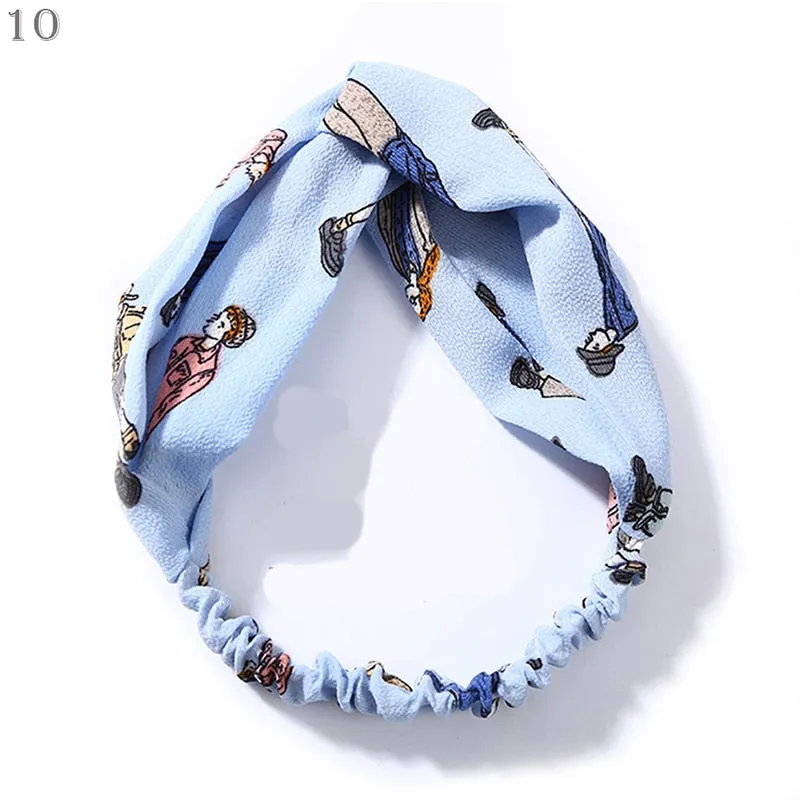 Triangle Printed Bohemian Headbands Hair Scarf Without Clips and Elastic