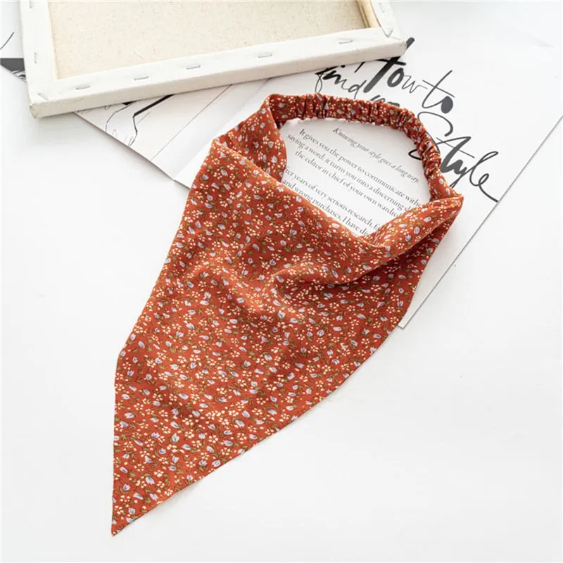 Triangle Printed Bohemian Headbands Hair Scarf Without Clips and Elastic