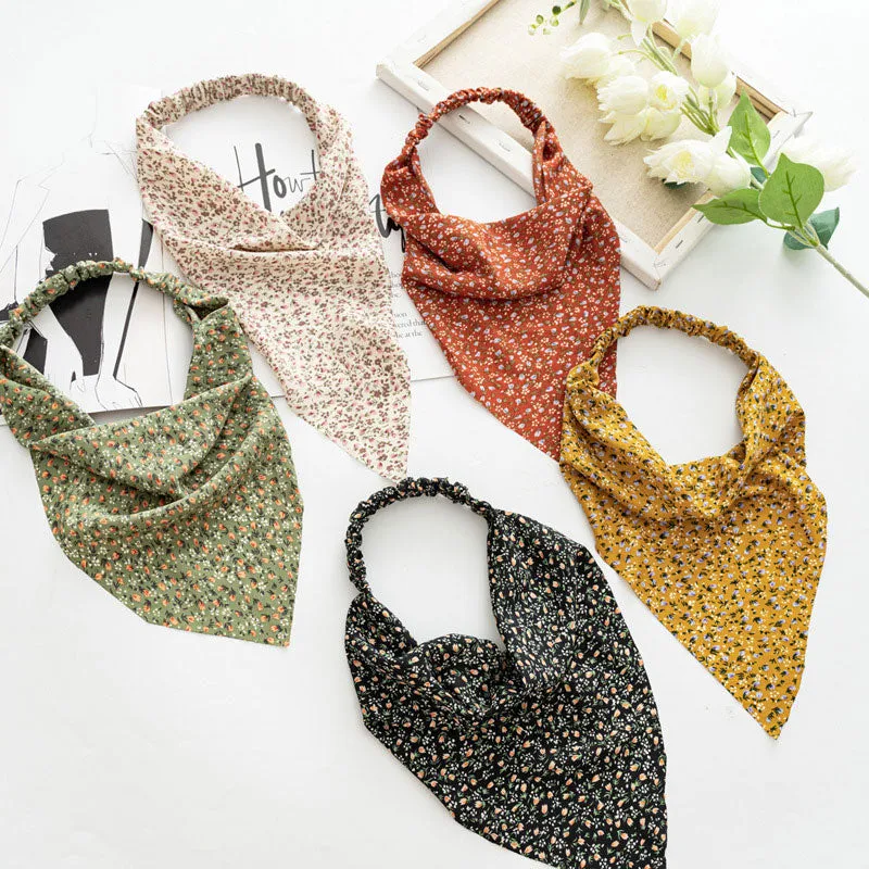 Triangle Printed Bohemian Headbands Hair Scarf Without Clips and Elastic