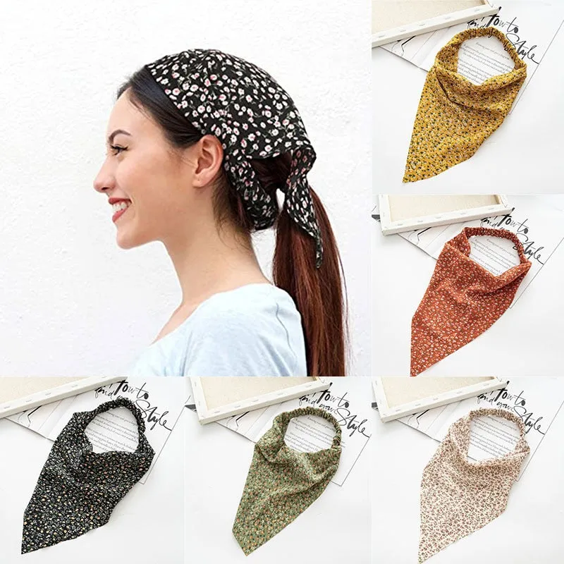 Triangle Printed Bohemian Headbands Hair Scarf Without Clips and Elastic