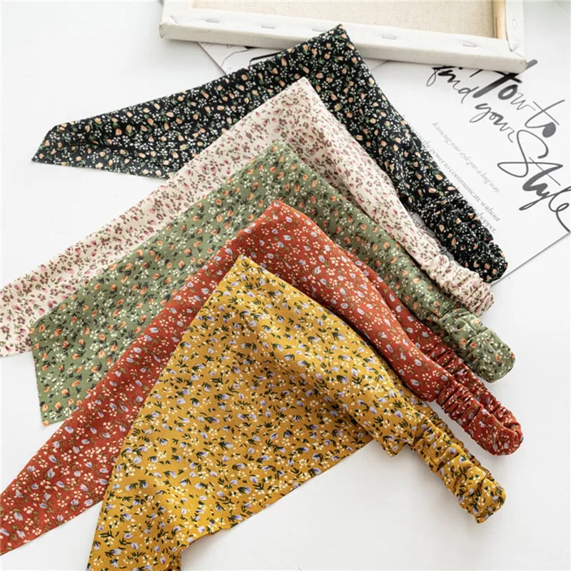 Triangle Printed Bohemian Headbands Hair Scarf Without Clips and Elastic