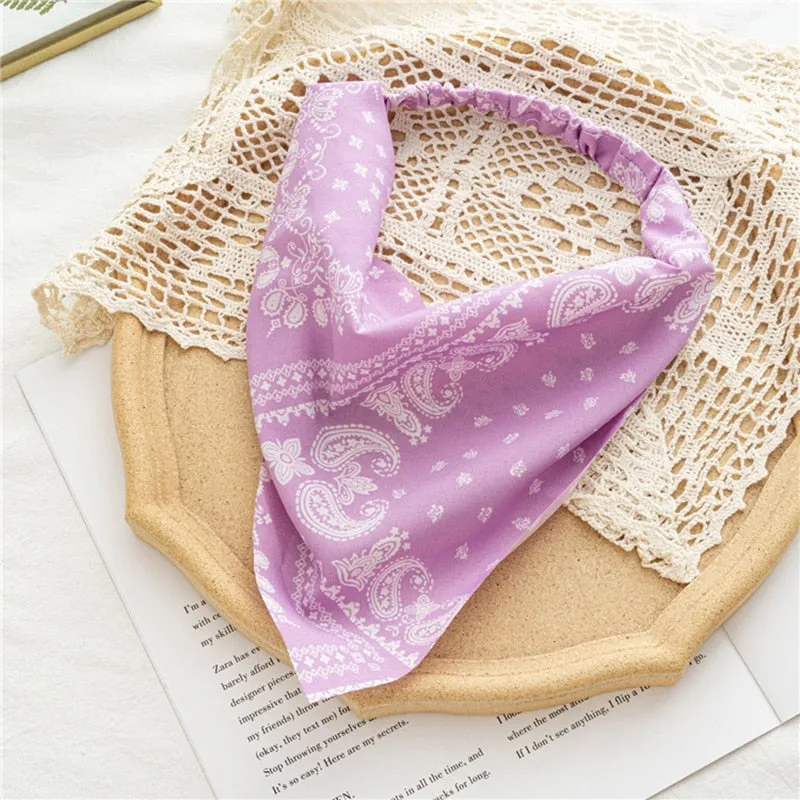 Triangle Printed Bohemian Headbands Hair Scarf Without Clips and Elastic