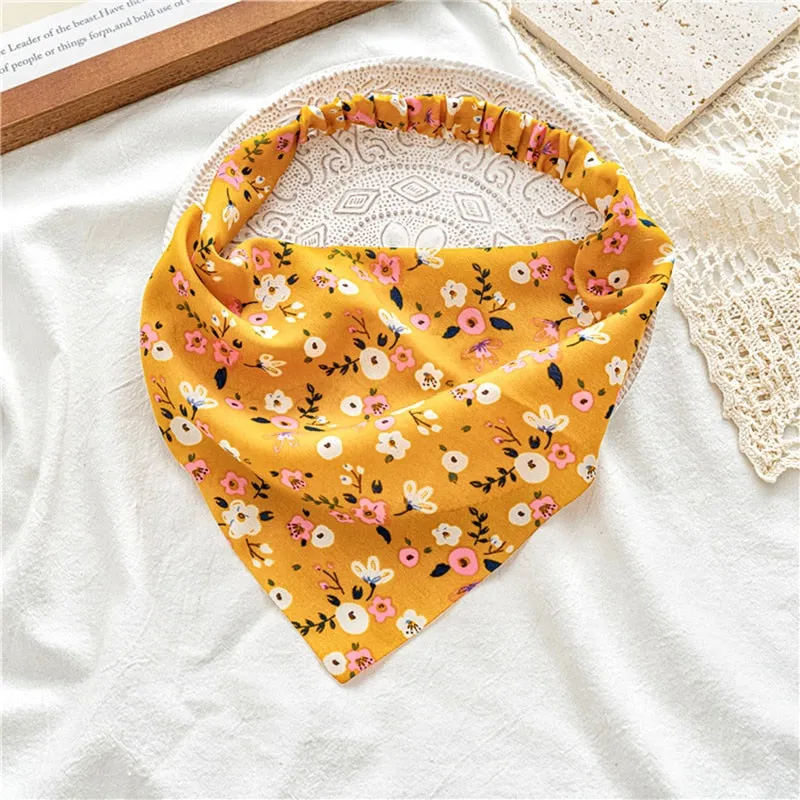 Triangle Printed Bohemian Headbands Hair Scarf Without Clips and Elastic