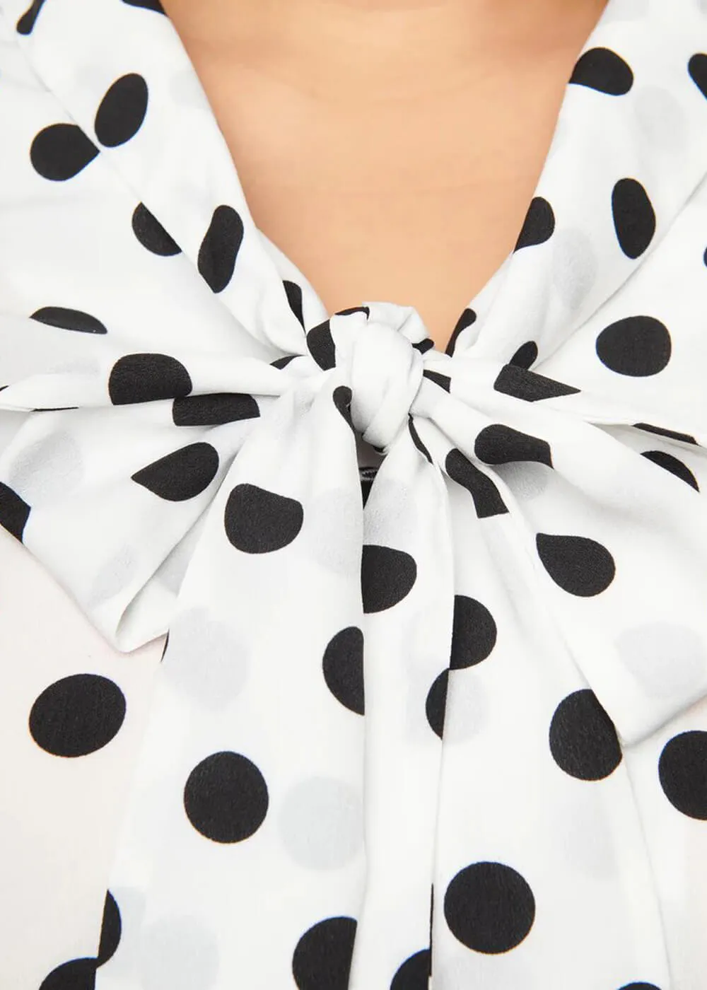 Unique Vintage Olivia Sheer Polkadot 50's Blouse White