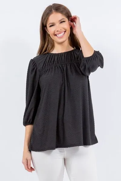 Upgrade Your Basic Puff Sleeve and Bow Detail Top