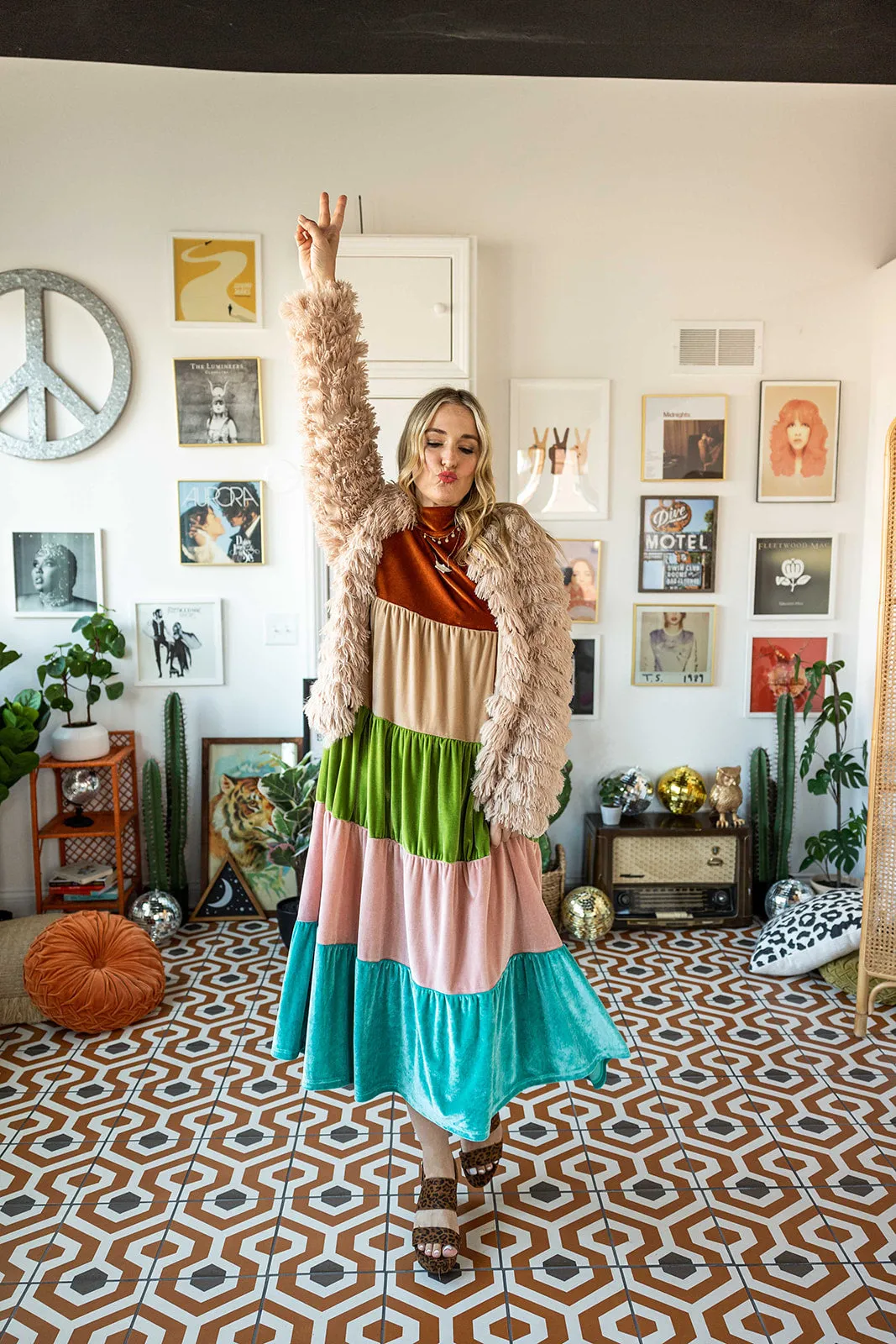 vada winter rainbow dress in wanderlux