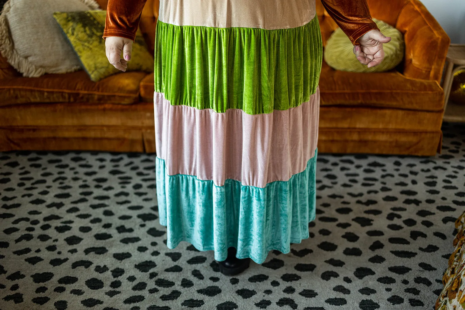 vada winter rainbow dress in wanderlux