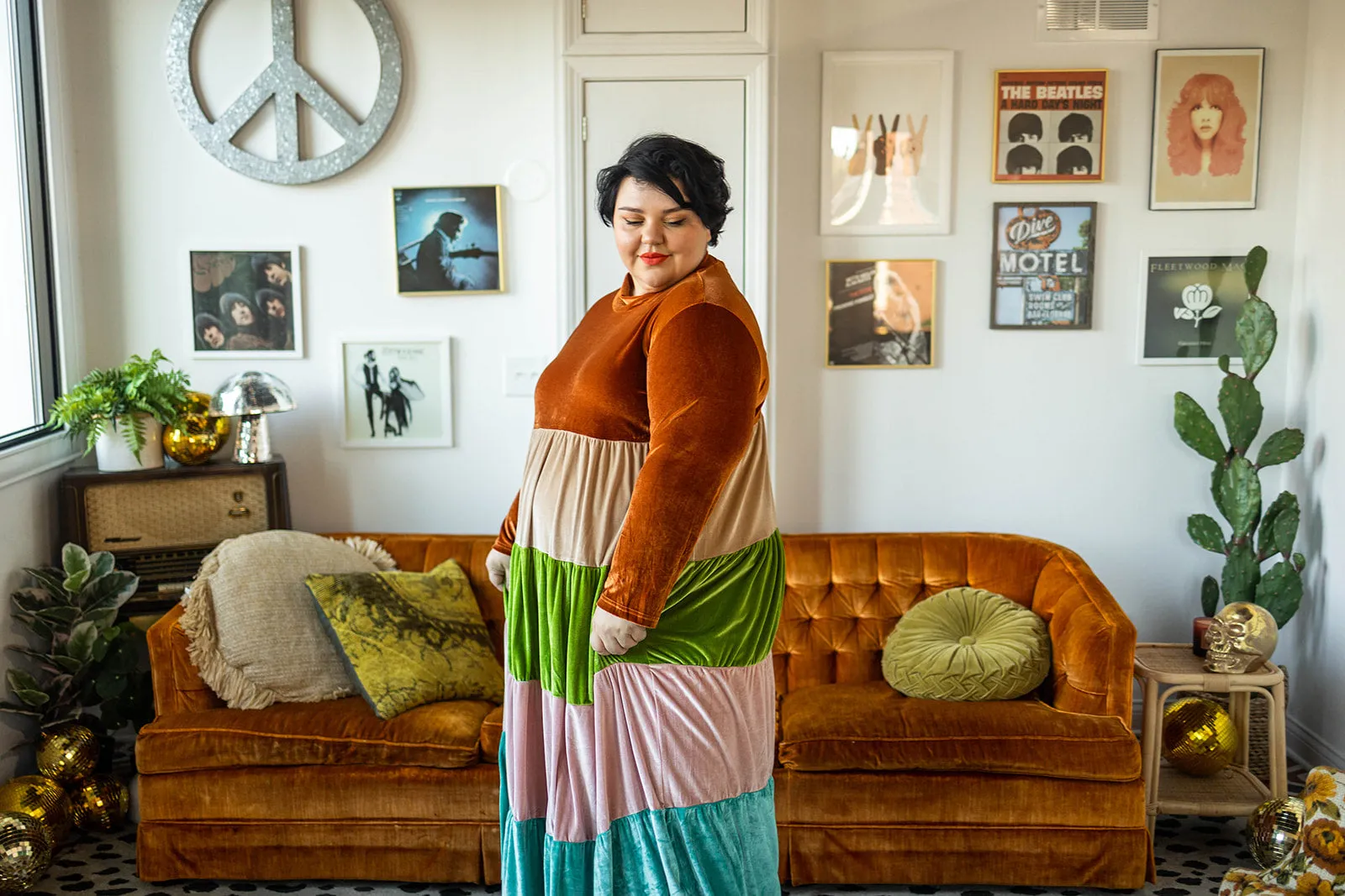 vada winter rainbow dress in wanderlux