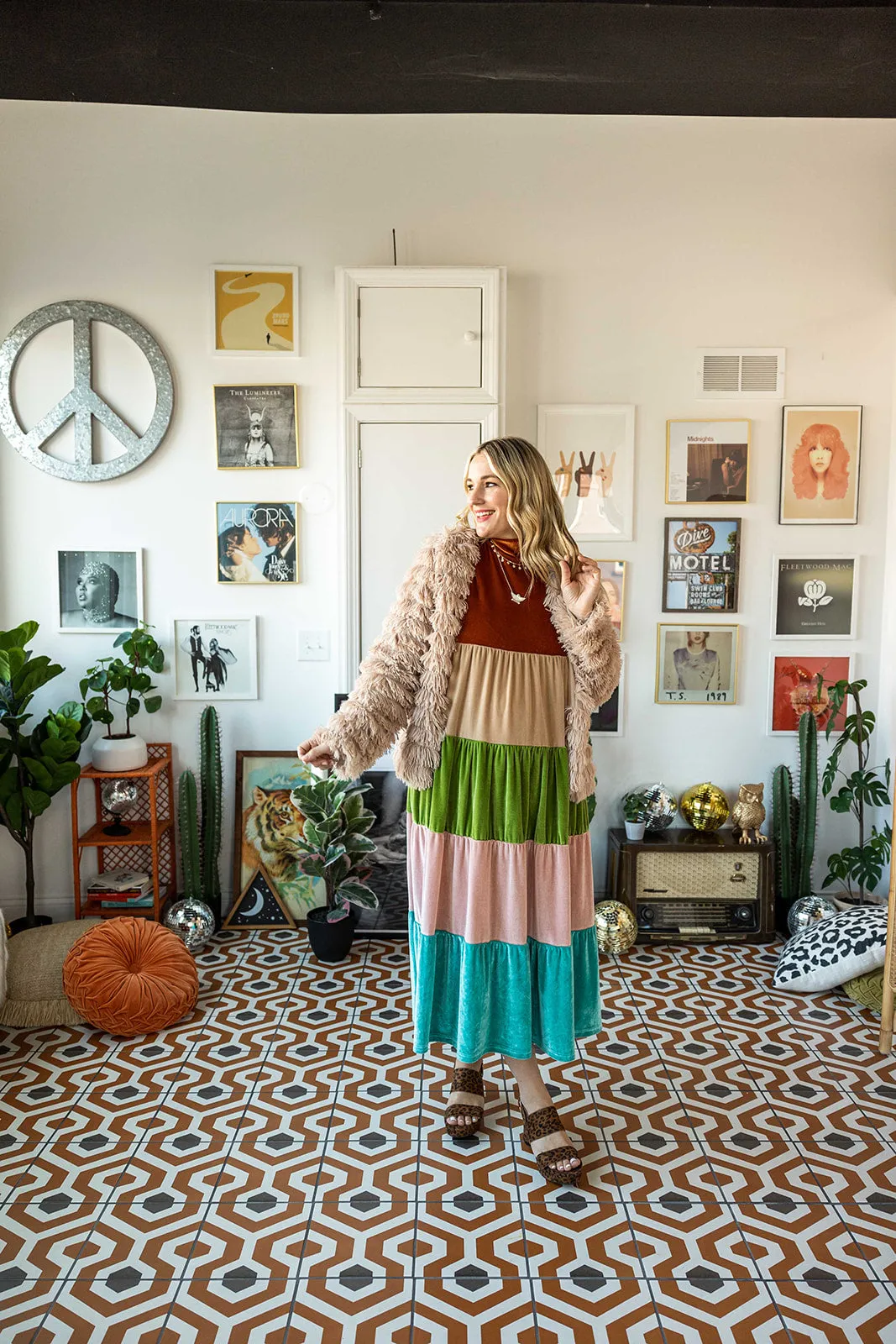 vada winter rainbow dress in wanderlux