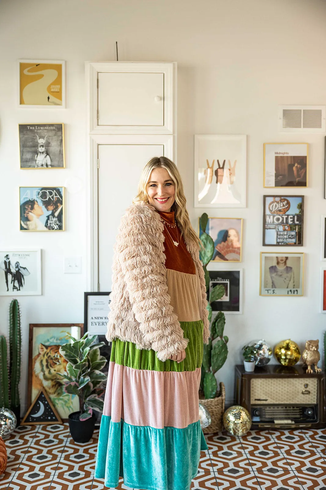 vada winter rainbow dress in wanderlux