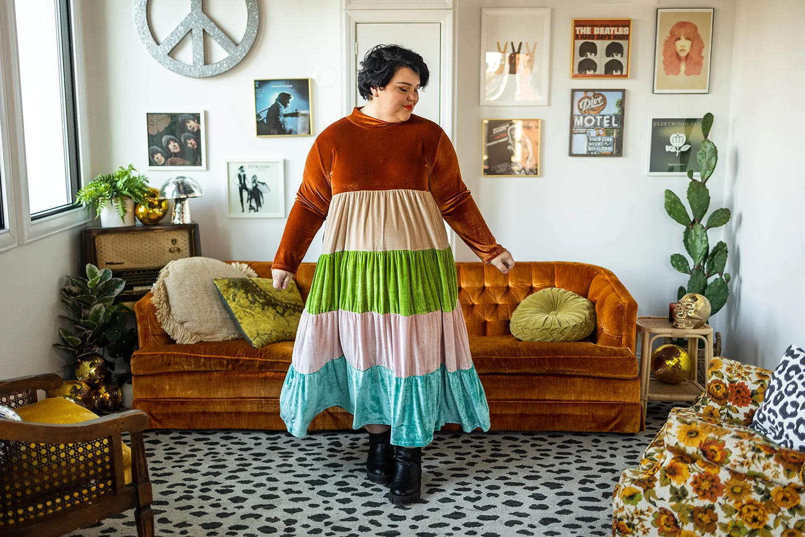 vada winter rainbow dress in wanderlux