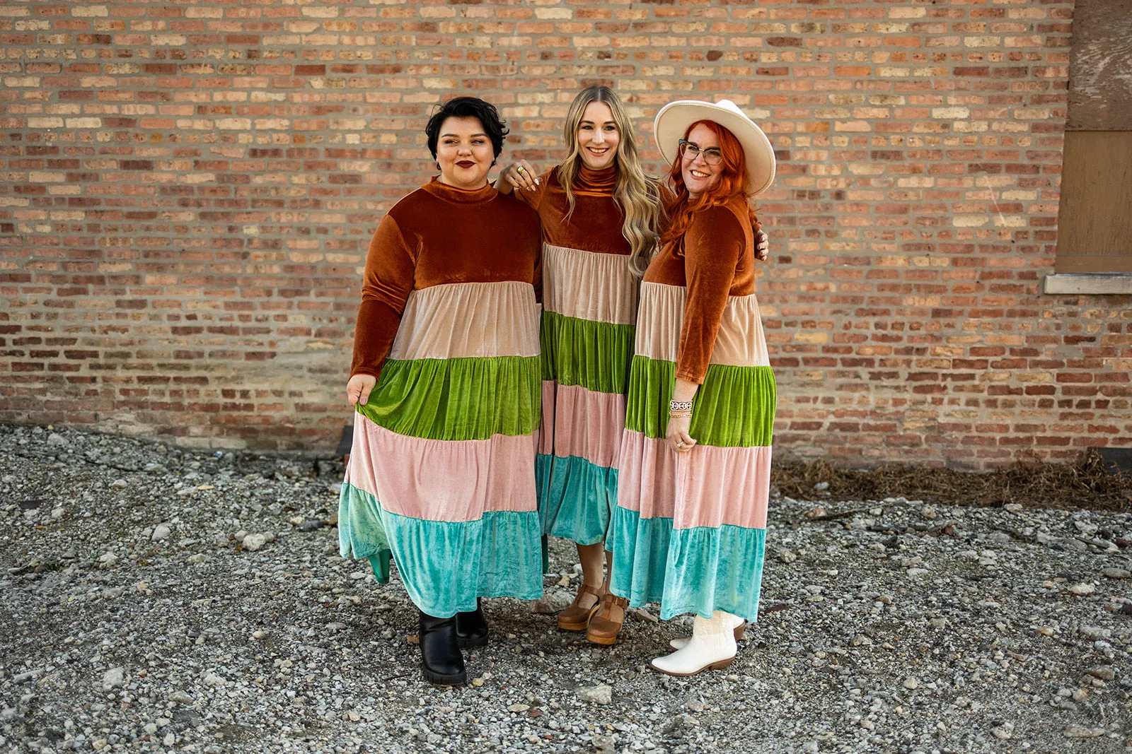 vada winter rainbow dress in wanderlux