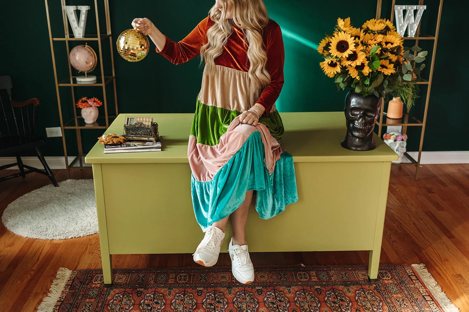 vada winter rainbow dress in wanderlux