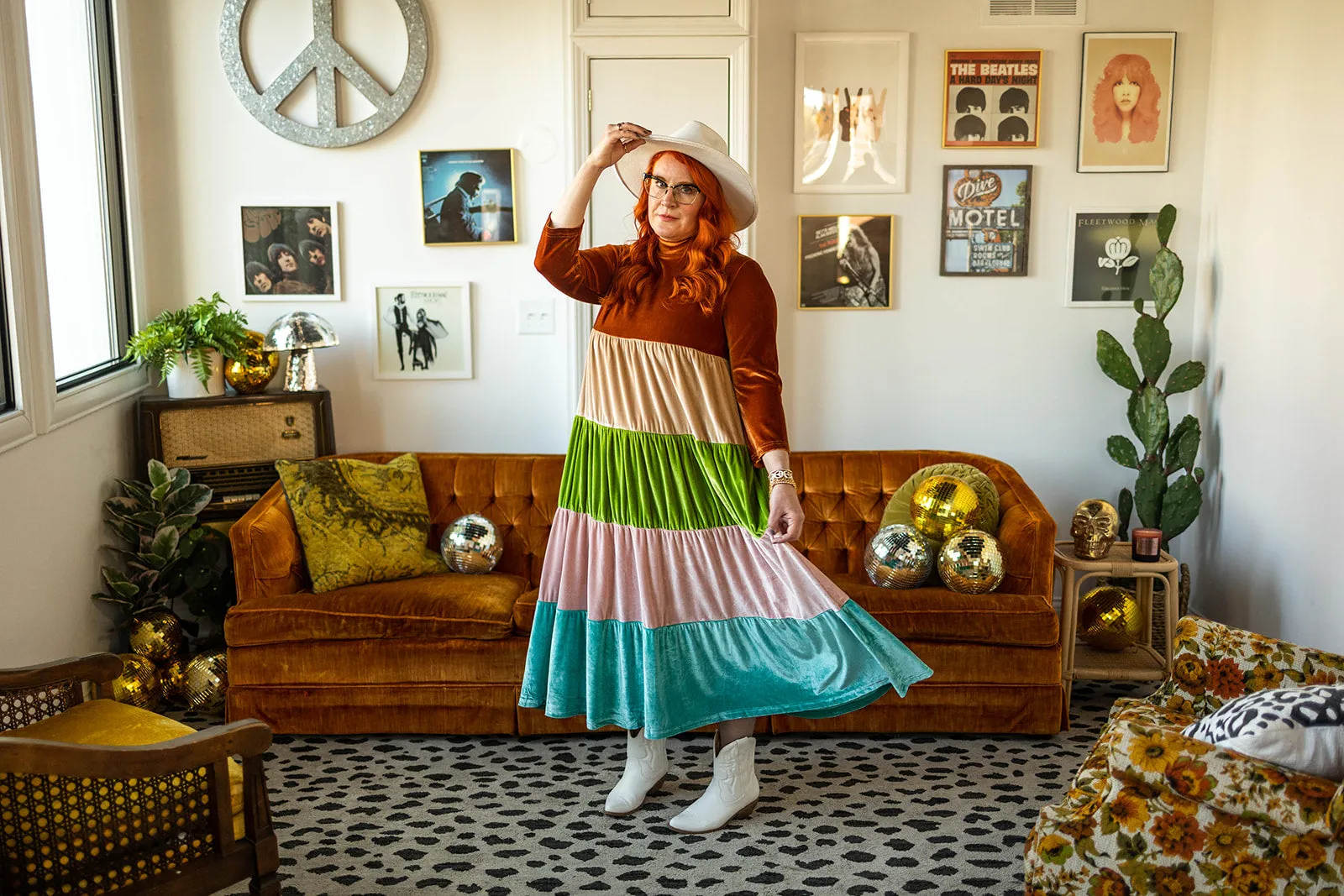 vada winter rainbow dress in wanderlux