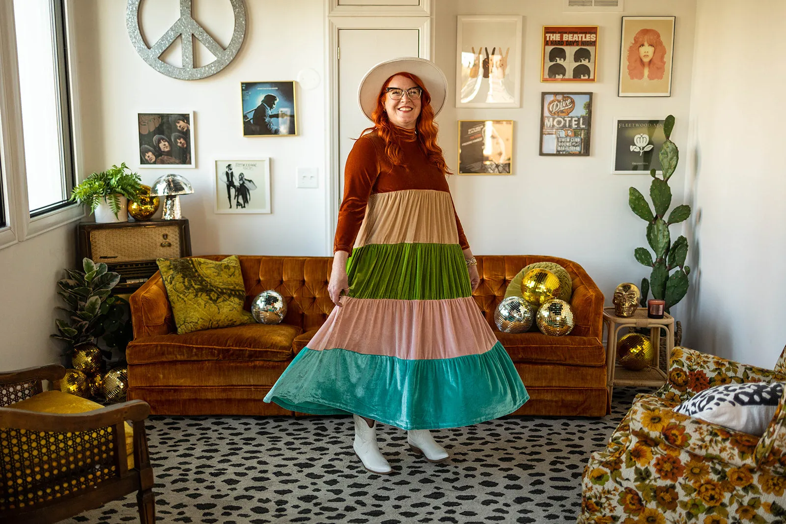 vada winter rainbow dress in wanderlux