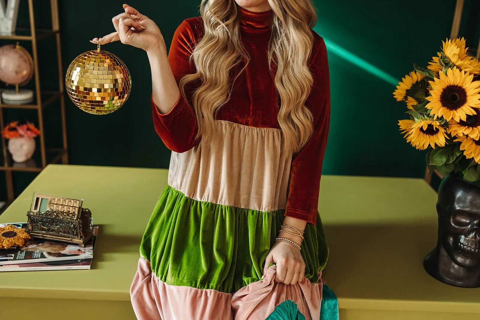 vada winter rainbow dress in wanderlux