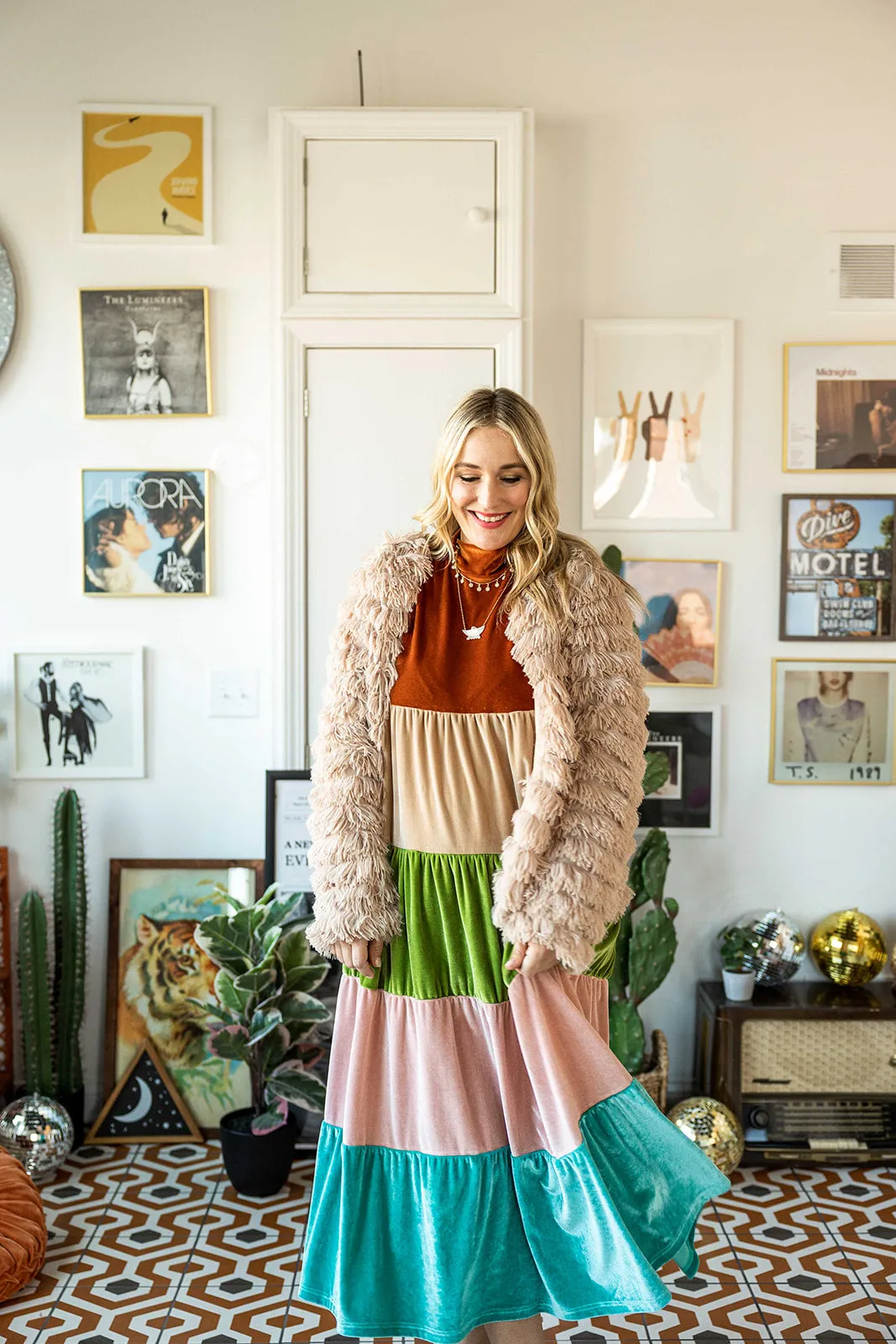 vada winter rainbow dress in wanderlux