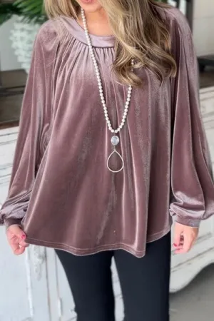 Vania Ruched Round Neck Raglan Sleeve Blouse