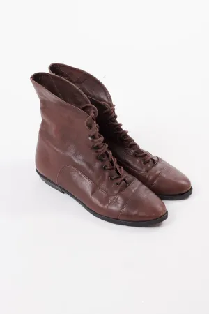 Vintage Brown Ankle Booties | 6.5M
