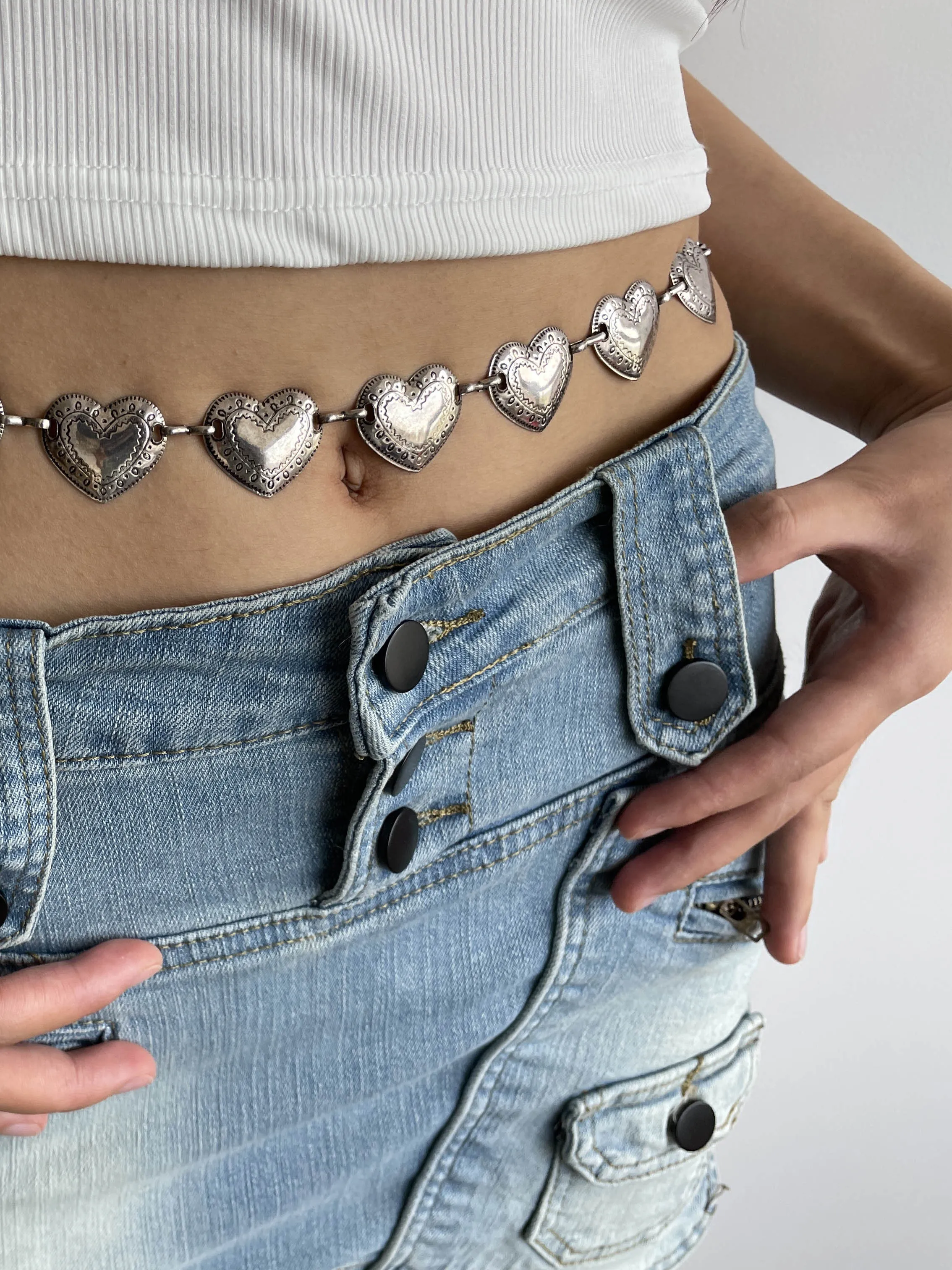 vintage love waist chain KF82897