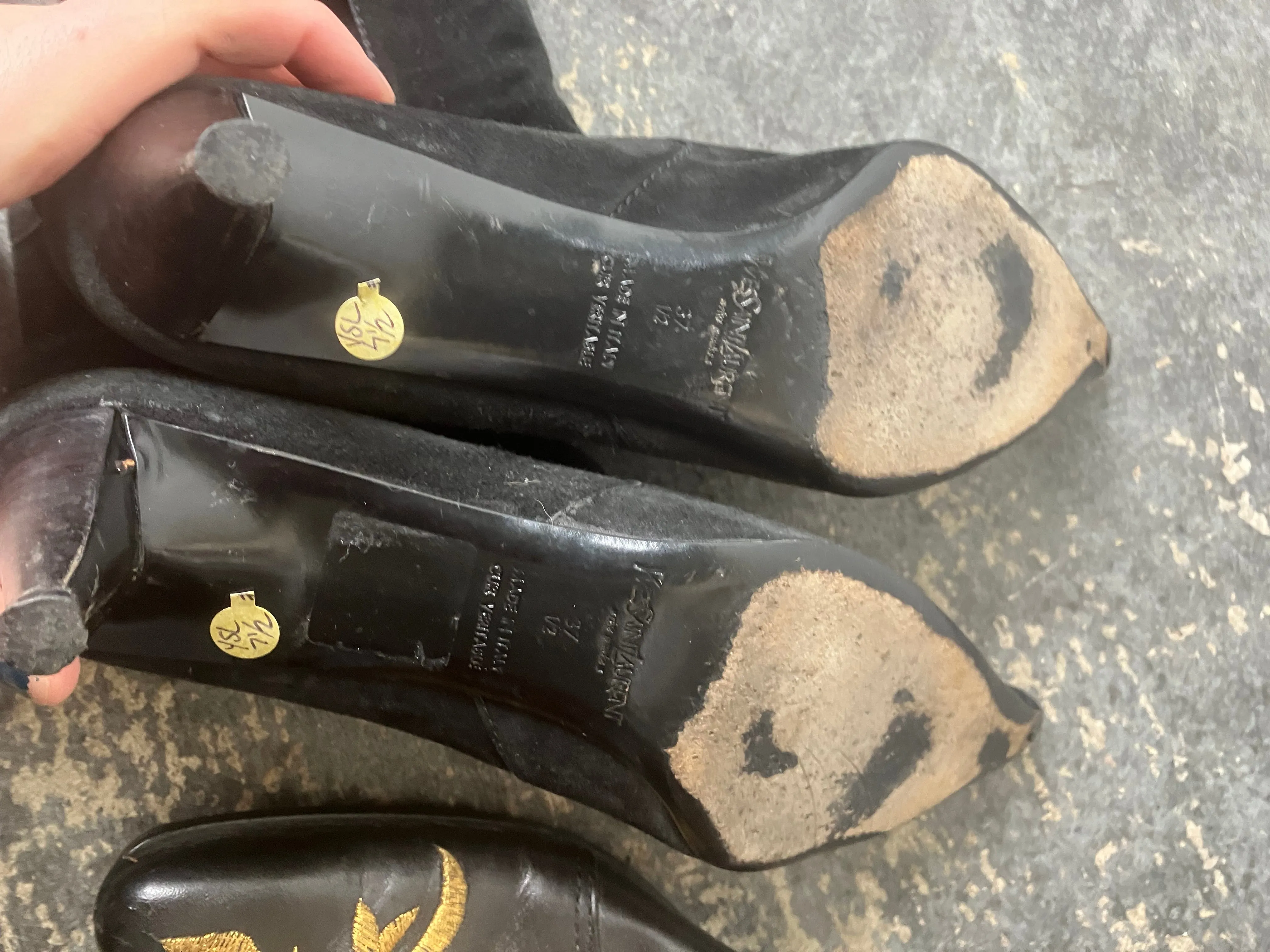 Vintage YSL Yves Saint Laurent Black Booties 7 1/2