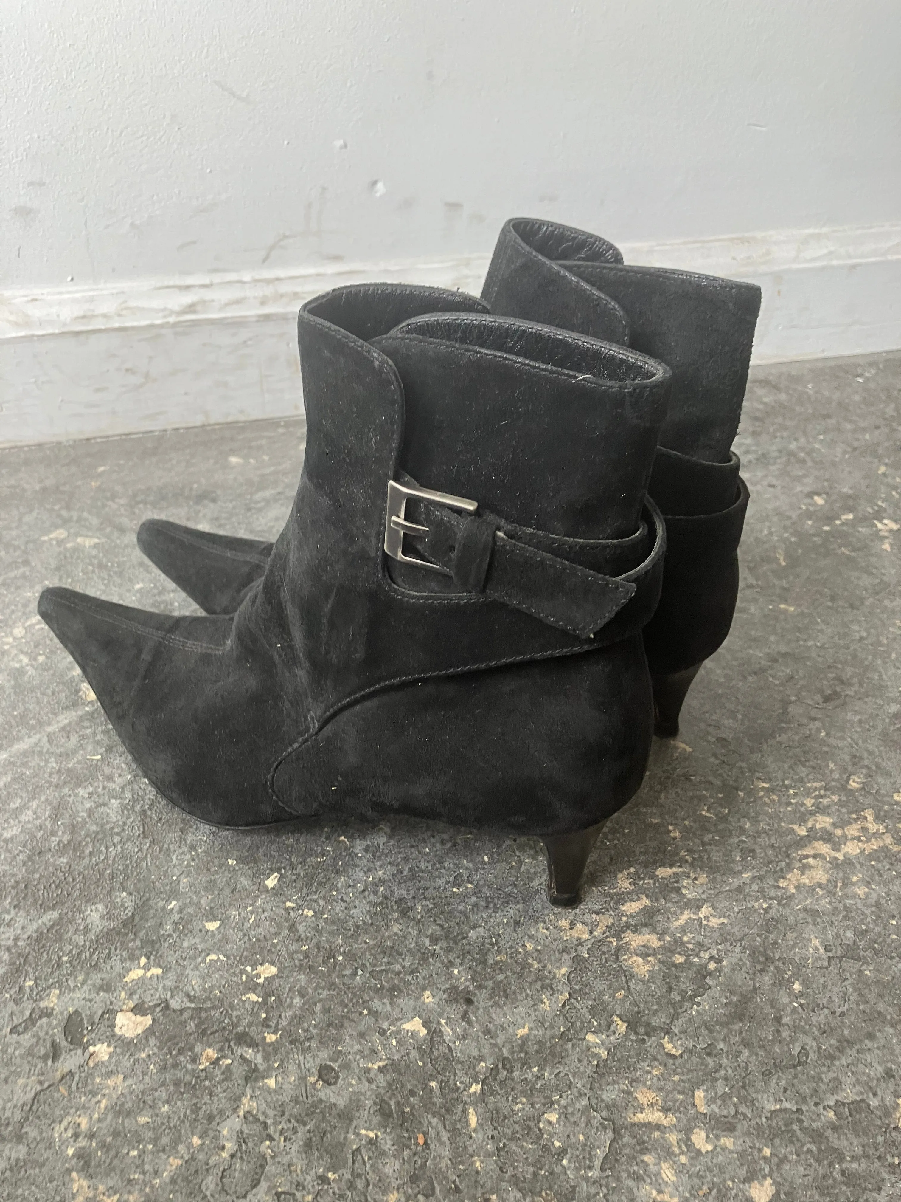 Vintage YSL Yves Saint Laurent Black Booties 7 1/2