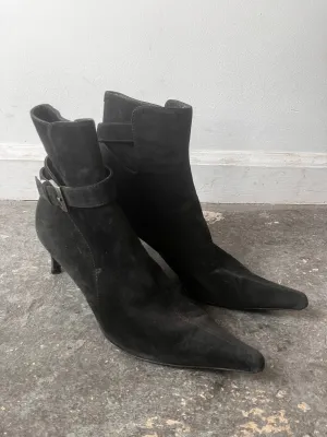 Vintage YSL Yves Saint Laurent Black Booties 7 1/2