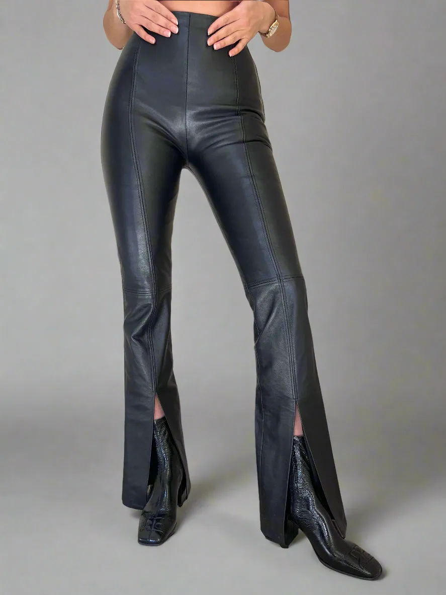 Vinyl Logo Ankle Heeled Boots