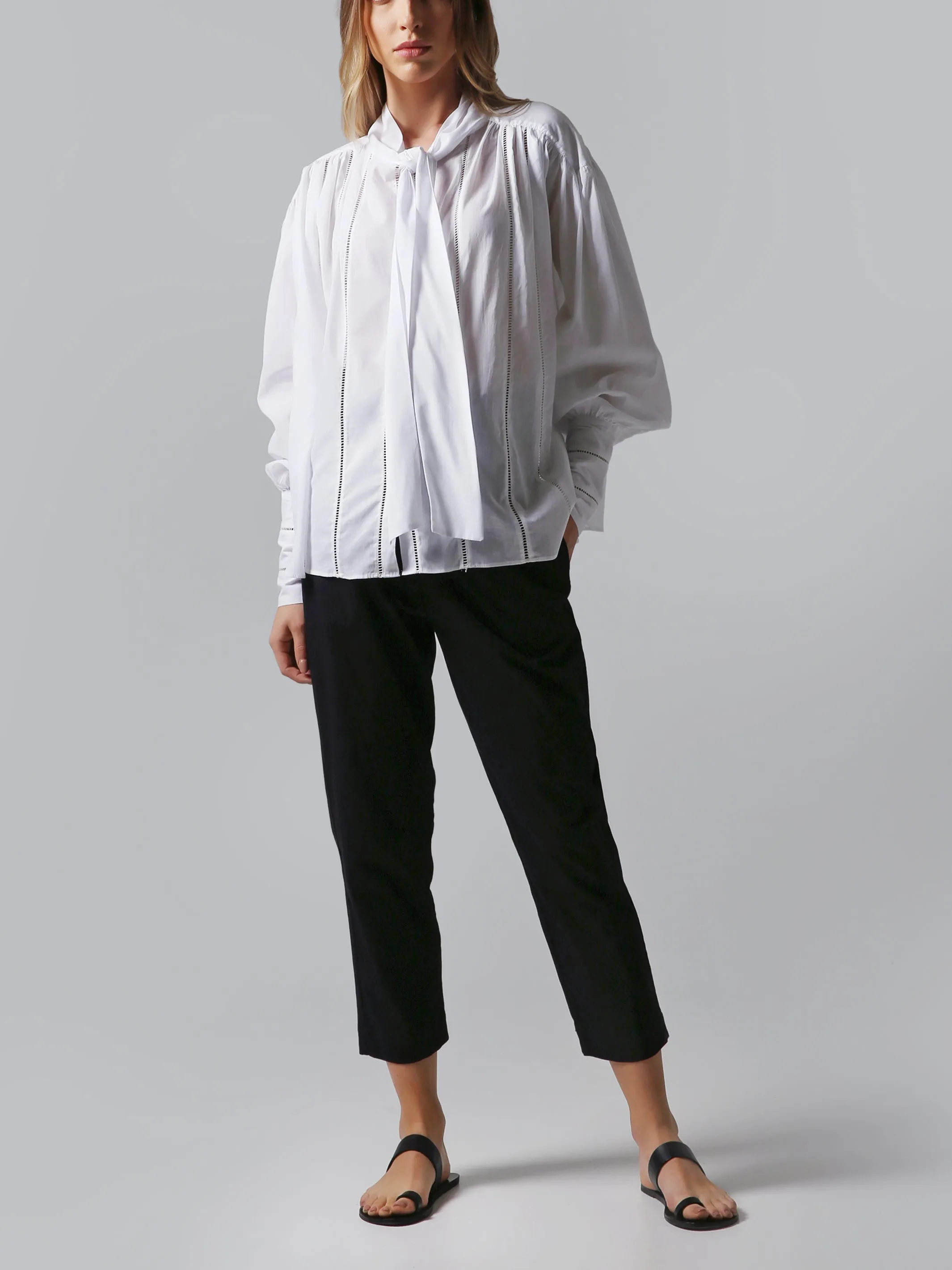Visaltes Tie-Neck Blouse