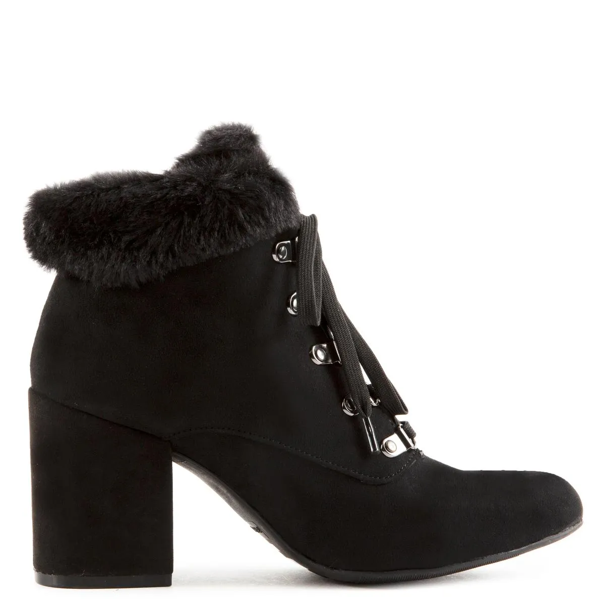 Vitality-19 Lace-Up Fur Booties
