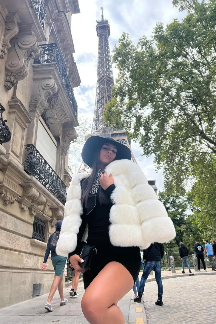 Vogue Faux Fur Coat- White