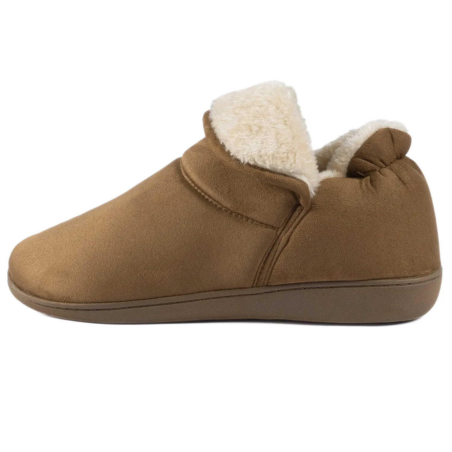 VONMAY Men's Faux Fur Suede House Bootie Slippers Memory Foam Slippers Anti-Skid Winter Boot Indoor Outdoor