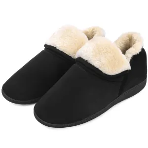 VONMAY Men's Faux Fur Suede House Bootie Slippers Memory Foam Slippers Anti-Skid Winter Boot Indoor Outdoor